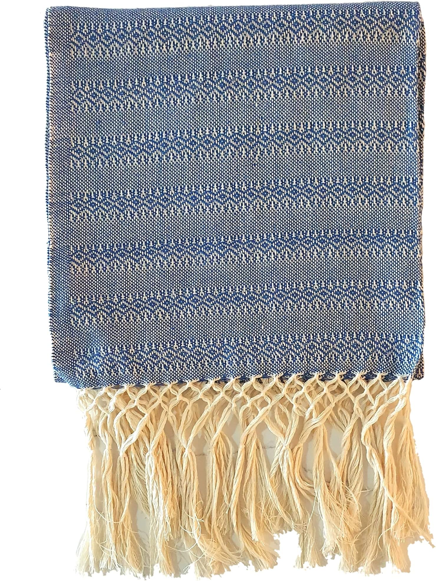 Rebozo-Schal aus mexikanischer Baumwolle, handgefertigt