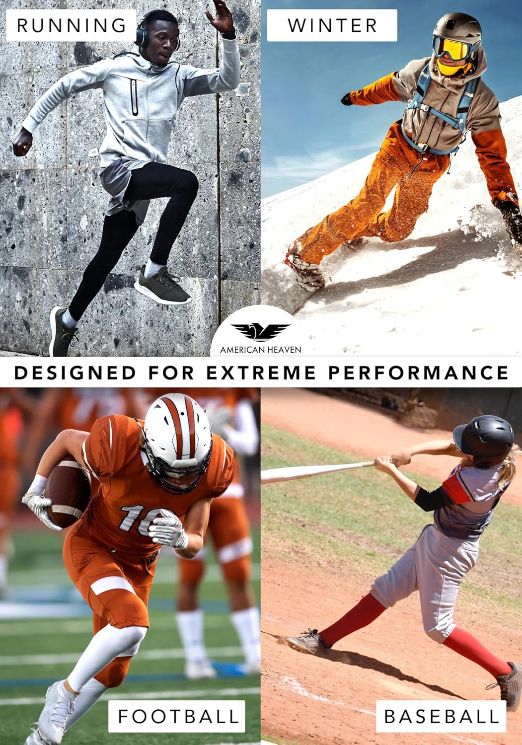 AMERICAN HEAVEN Men's Base Layer/Athletic/Running Tights/Leggings-Soft Thermal Bottoms| Multi Packs