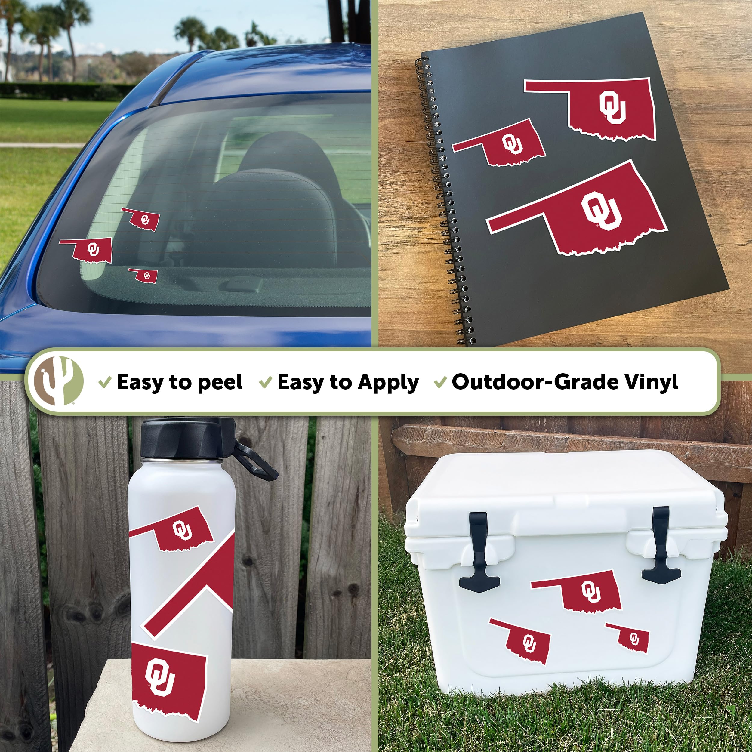 University Of Oklahoma Sooners Vinyl Decal Sticker - Officially Licensed, For Laptop, Car, Water Bottle