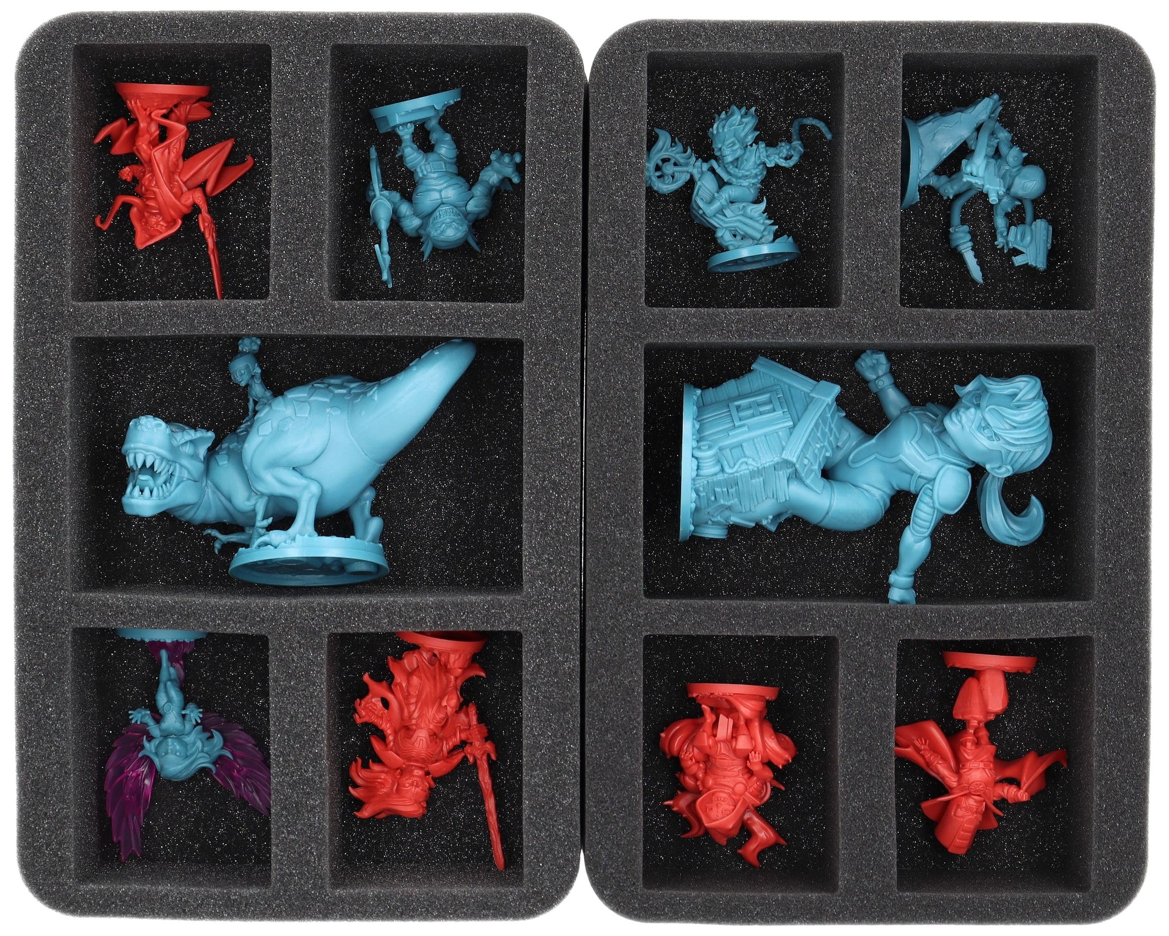 Feldherr Lagerbox-Set + 2 Spielkarten-Sortierboxen kompatibel mit Marvel United: Multiverse 'Herald Pledge' - Sichere Aufbewahrung für Miniaturen + Zubehör