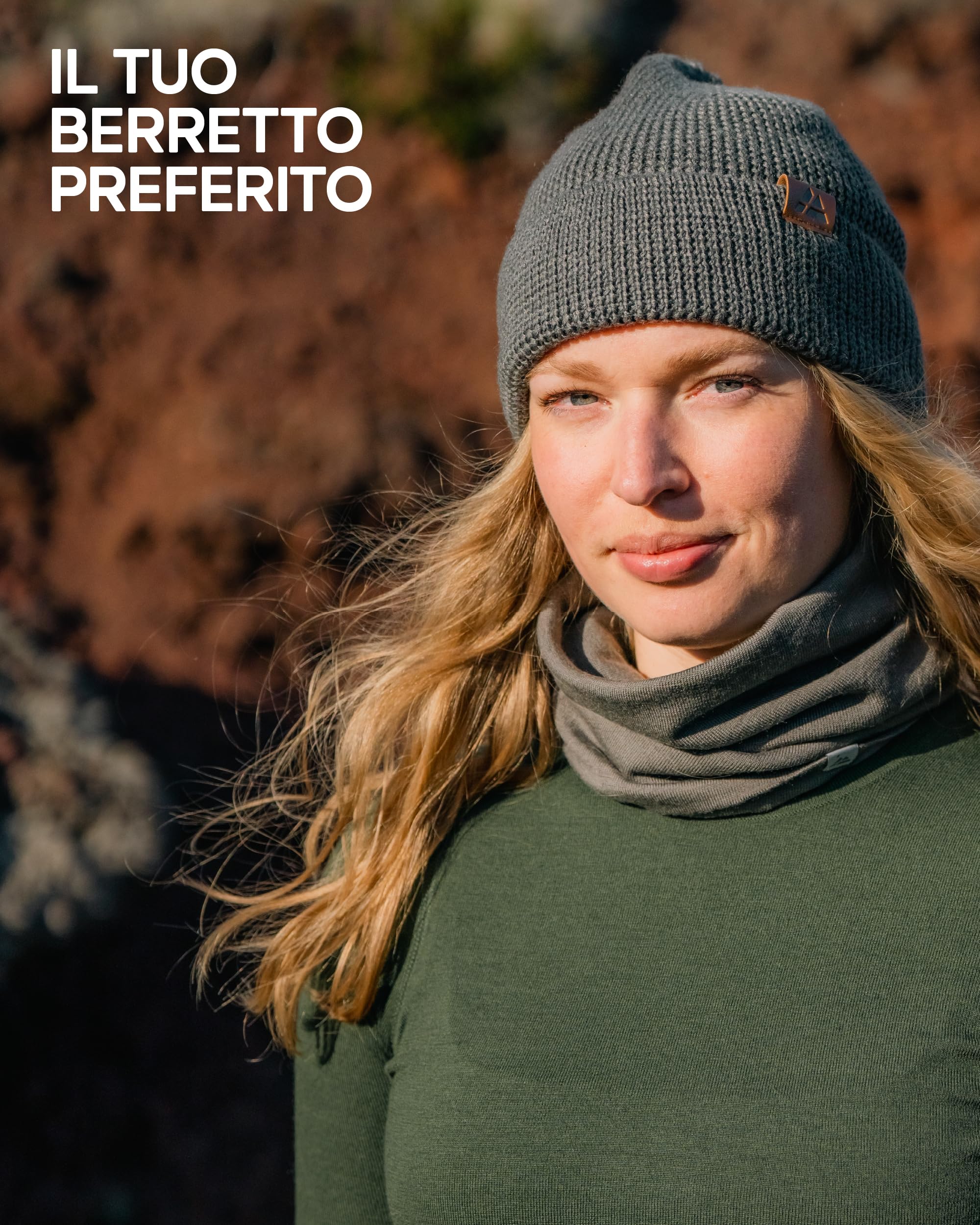 DANISH ENDURANCE Cappello Lana Merino, Berretto Beanie in Maglia Termica, da Uomo e Donna