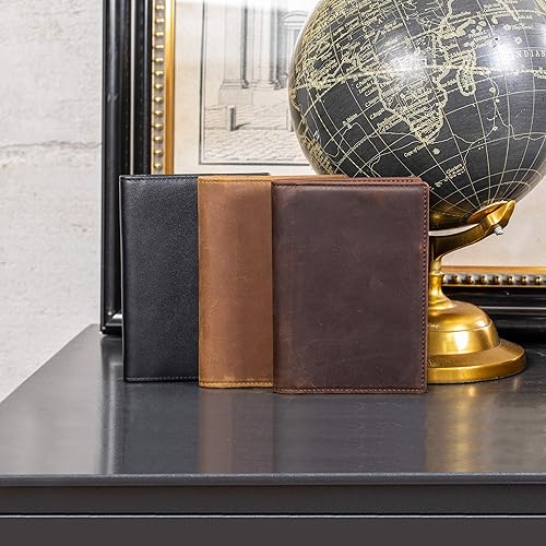 Miniatura 2 de Cartera plegable de piel Polare ORIGINAL con bloqueo RFID para pasaporte de viaje, delgada, para hombres, Negro, Pequeña