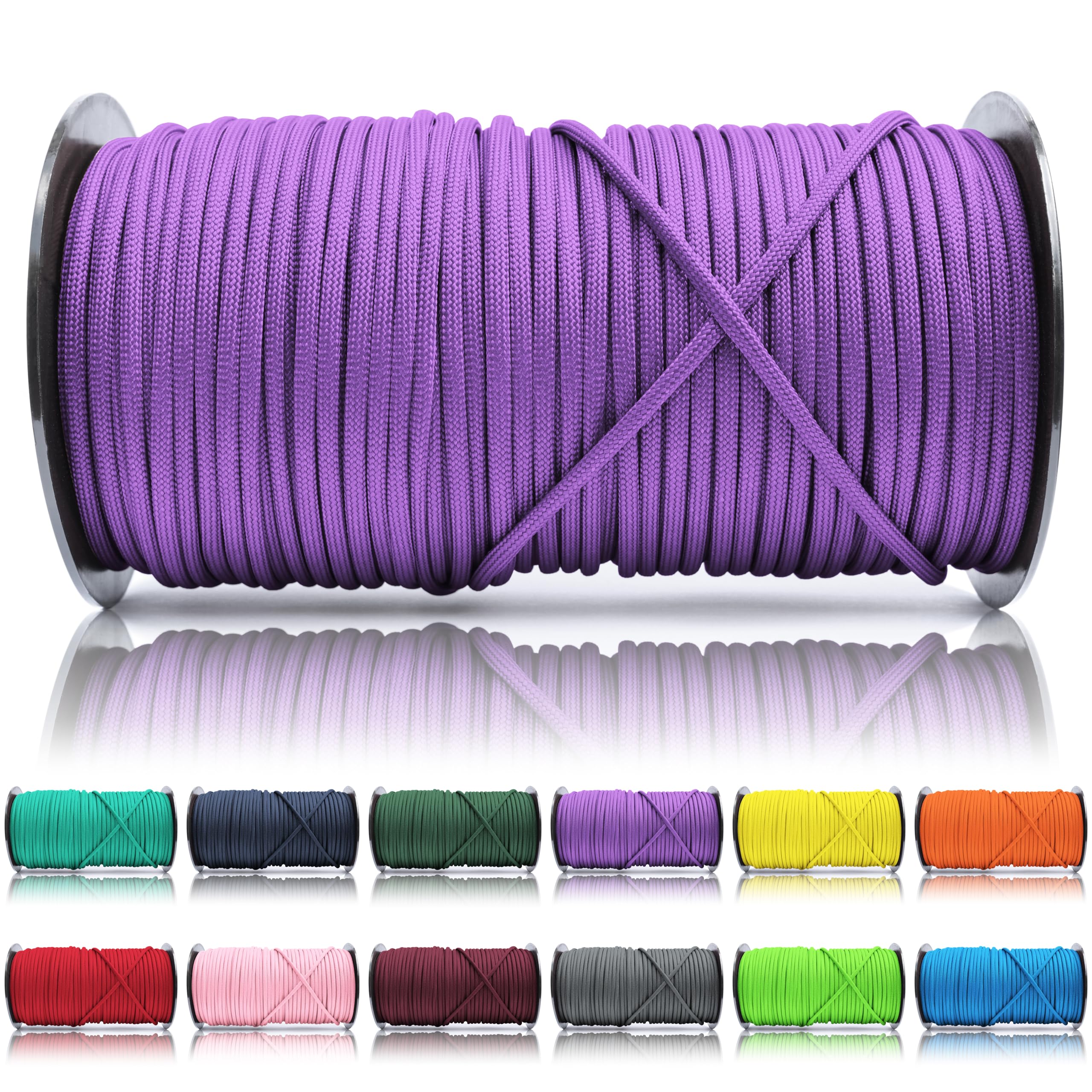 Ganzoo Paracord 550 Tipo 3, Cuerda 4 mm 100 m con 7 hebras Interiores, Funda poliéster/Nylon, para Outdoor Camping Supervivencia, rutas de Trekking, asegurar Tienda, Collar y Correa Perro, Oliva — view 26