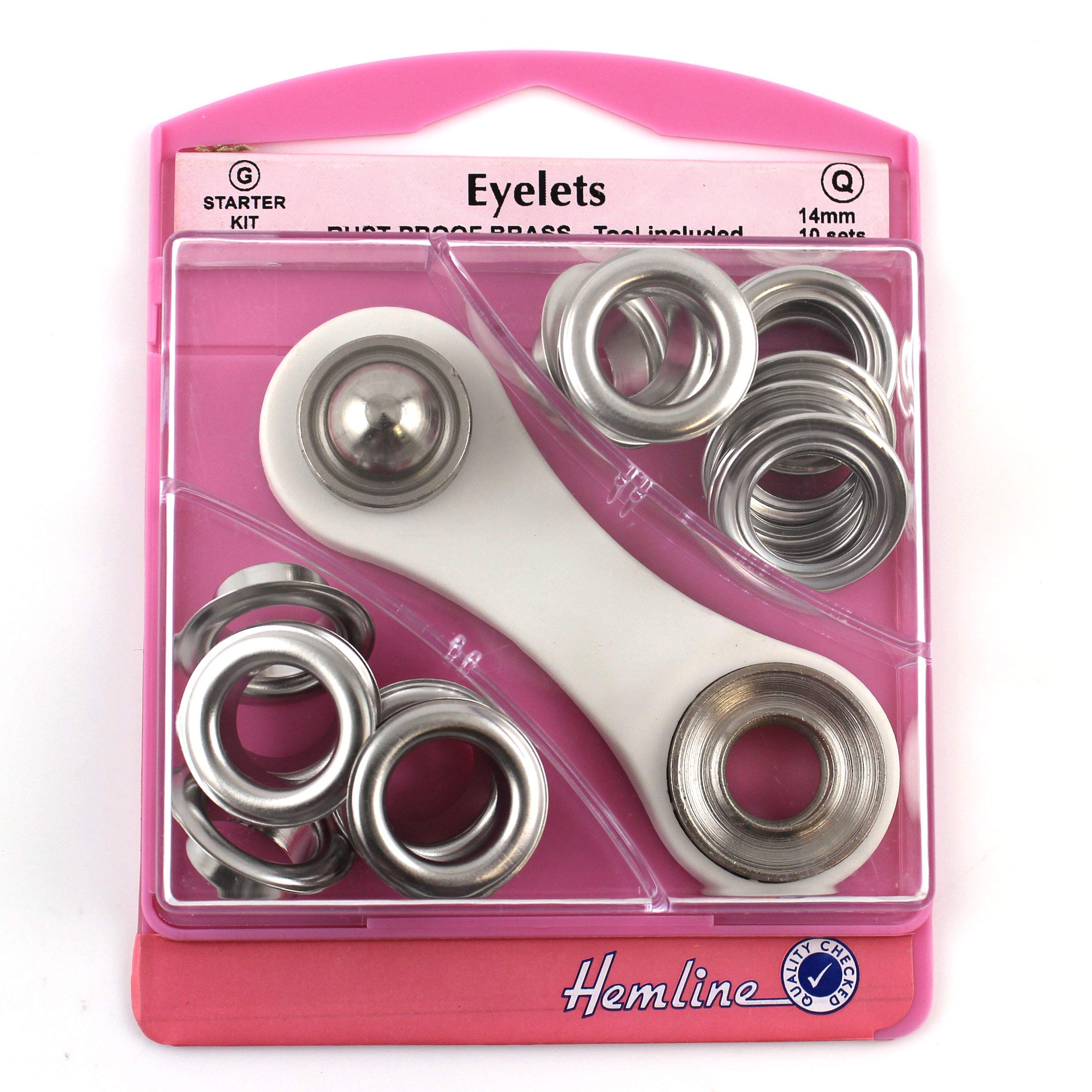 Hemline Silver Metal Eyelets Kit