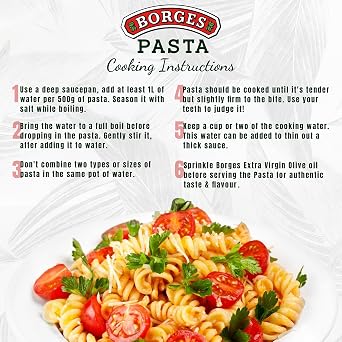 Borges 1 Fusilli Durum Wheat Pasta, 500G