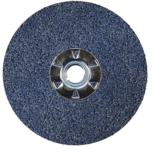 Vista 10 de Weiler 59732 Tiger Zirconia Disco de lijado y molienda de fibra de alúmina de fibra de alúmina, 4-1/2 pulgadas de diámetro, grano 36, orificio