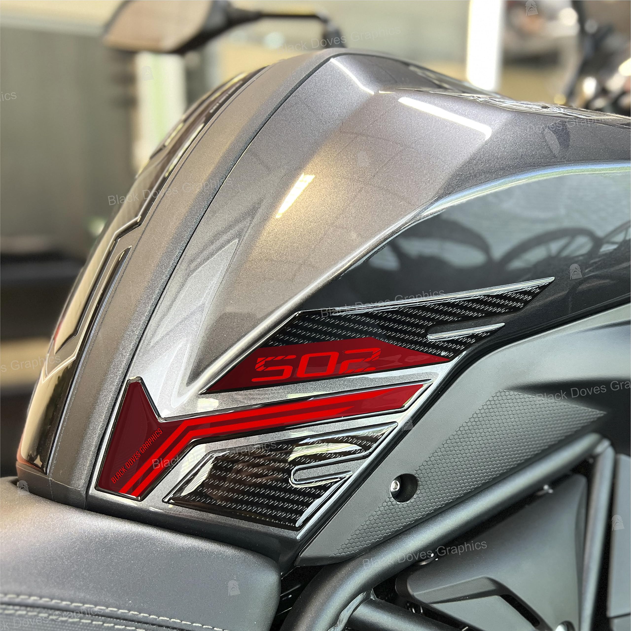 Autocollants 3D Benelli TRK 502 pour protéger votre réservoir en roadtrip