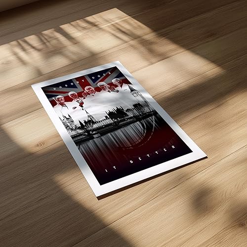 Miniatura 5 de CultClassicPosters James Bond Art Print – 13×19 Handmade Minimalist Poster Featuring Connery, Moore, Dalton, Brosnan & Craig – Iconic 007 Wall Decor