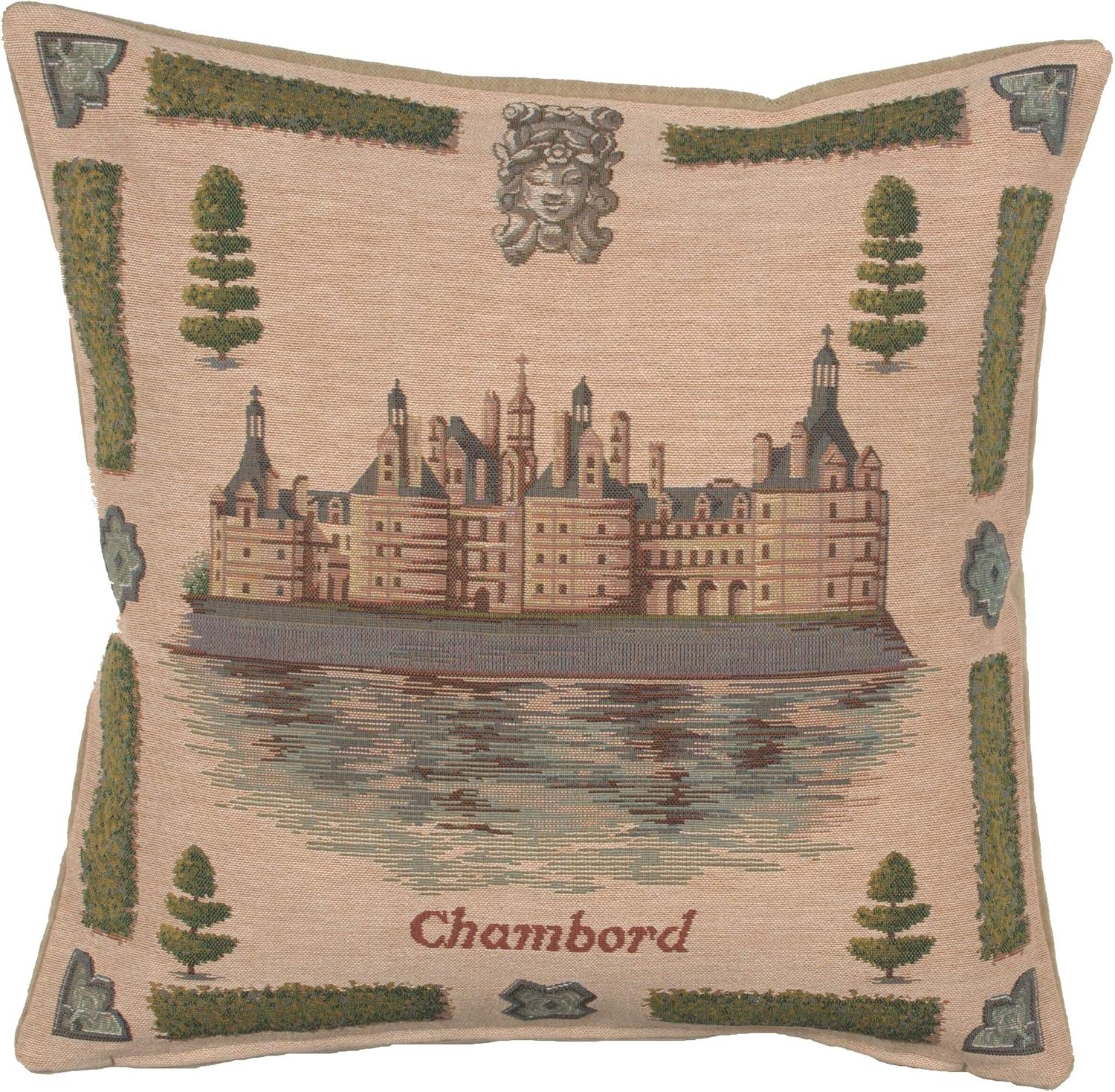 Chambord 1 French Tapestry Cushion - 19 in. x 19 in. Cotton by Charlotte Home Furnishings