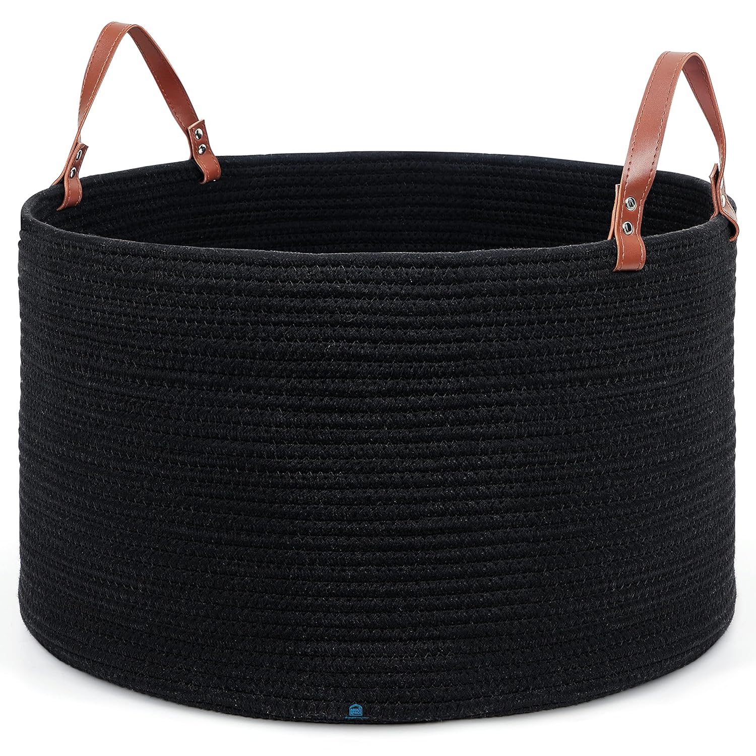 ABOUT SPACE Laundry Basket Large Cotton Rope Woven Storage Basket for