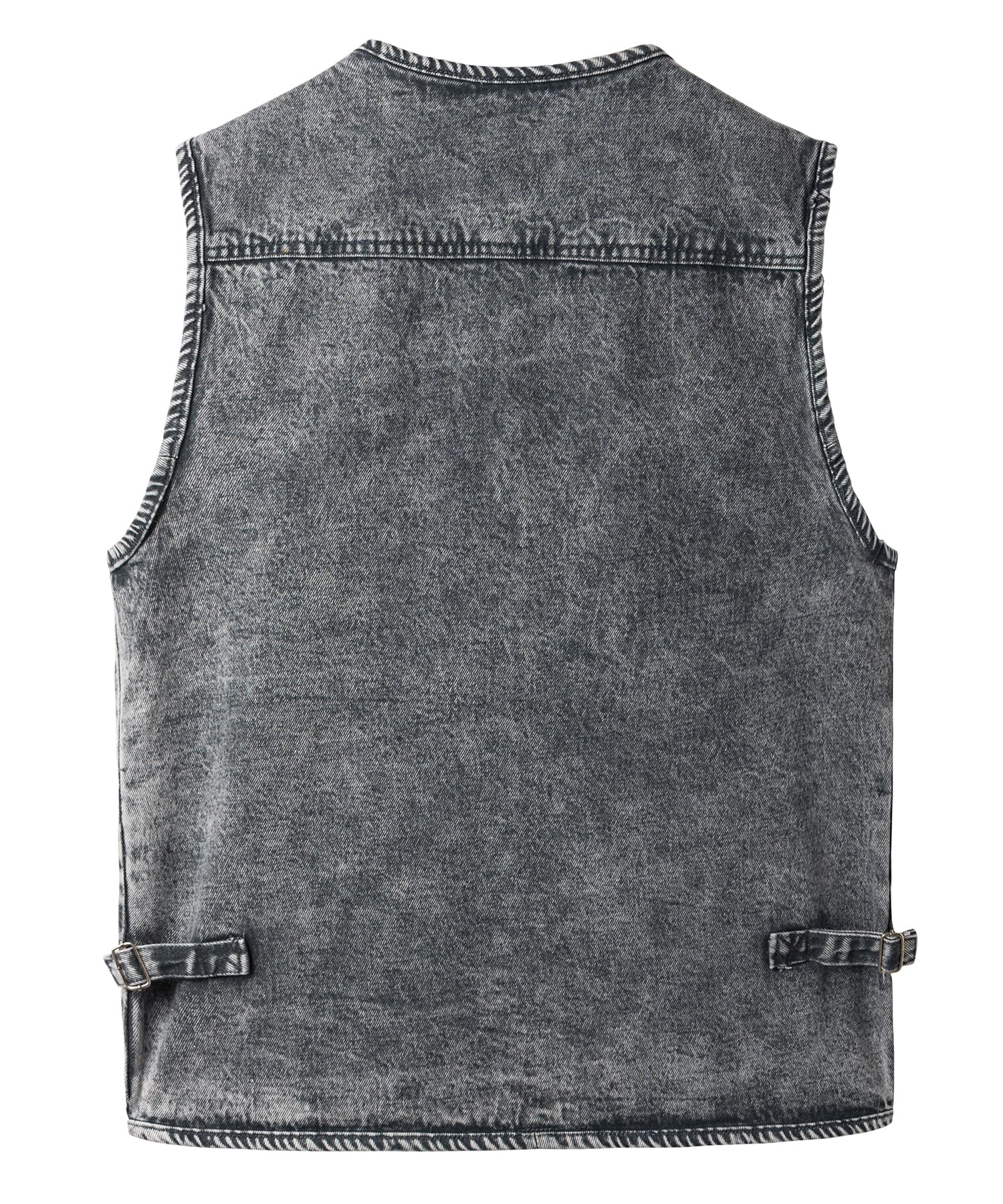 Gilet di Jeans da Uomo Multitasche Giacca Jeans Senza Maniche Retro Vintage Gilet Denim Smanicato Jeans