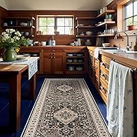 Vista 61 de Alfombra de Pasillo Lavable - Alfombras de Cocina de 2'6"x12' con Respaldo Antideslizante, Alfombras de Casa de Campo para Interiores para Sala