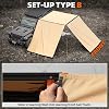 Pared para toldo ALL-TOP universal de varios lados, 8.2 pies x 8.5 pies, extensión de toldo impermeable, resistente a desgarros y UV para mayor privacidad y sombra 7