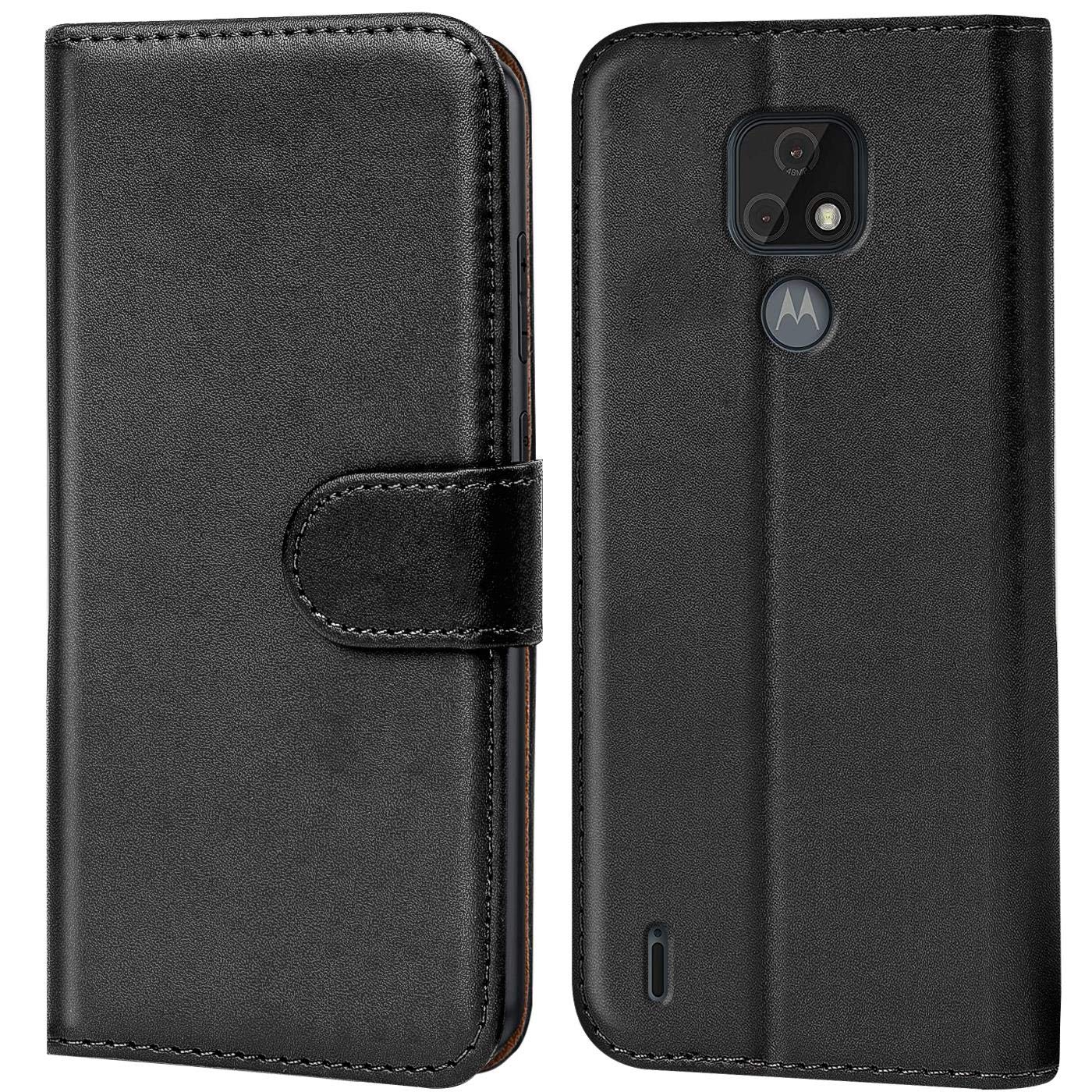 Verco Wallet Case for Motorola Moto E7 Book Cover with Magnetic Closure compatible with Motorola E7 Flip Case with Card Slots Faux Leather