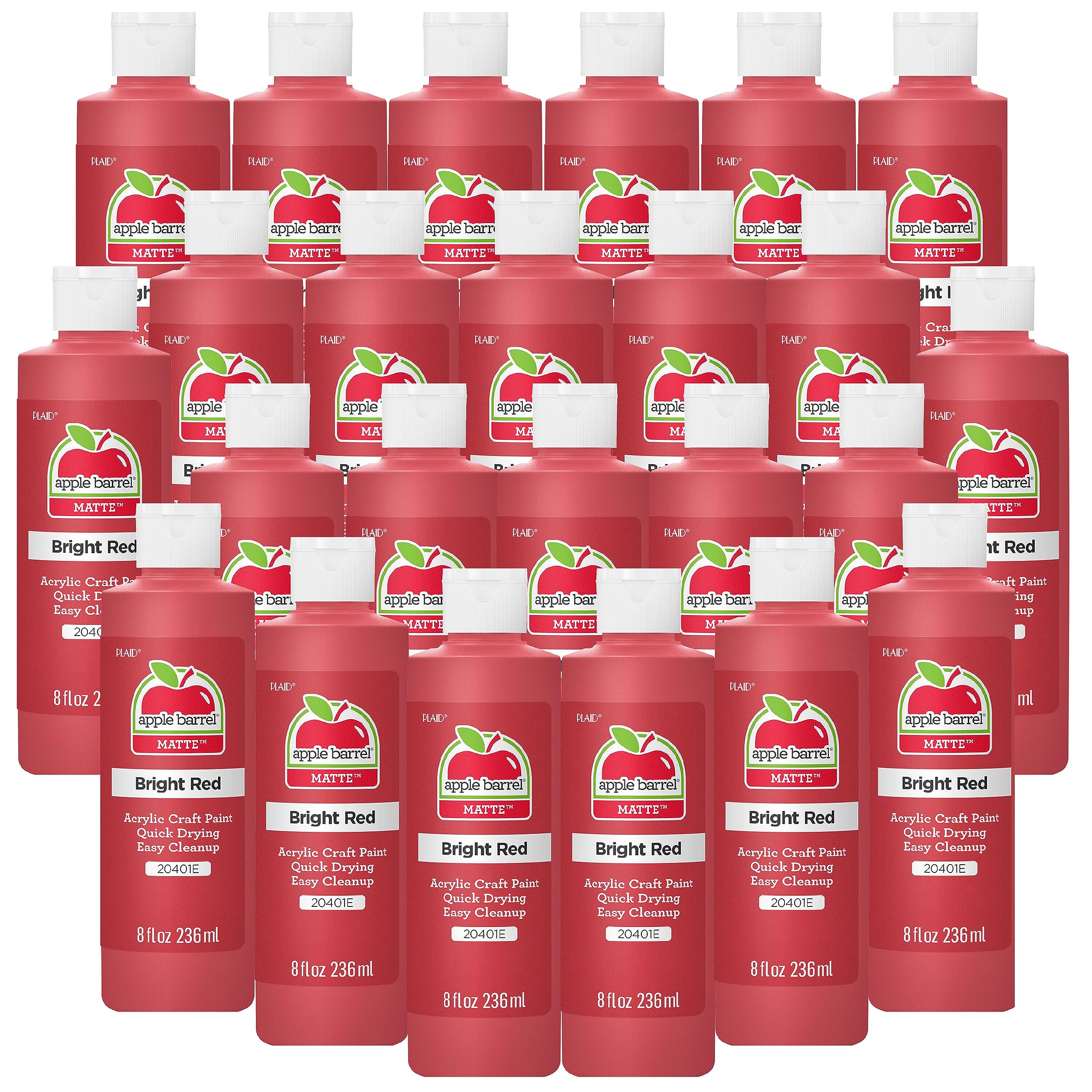 Peinture acrylique Apple Barrel Rouge Vif pour bois carton J20401 flacon 237 ml