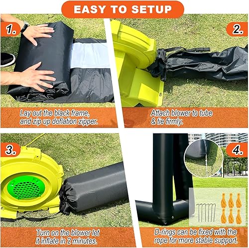 Miniatura 5 de Pantalla de cine inflable de 30 pies, pantalla de proyector para exteriores, megapantalla inflable para noches de cine, piscina en el patio trasero,