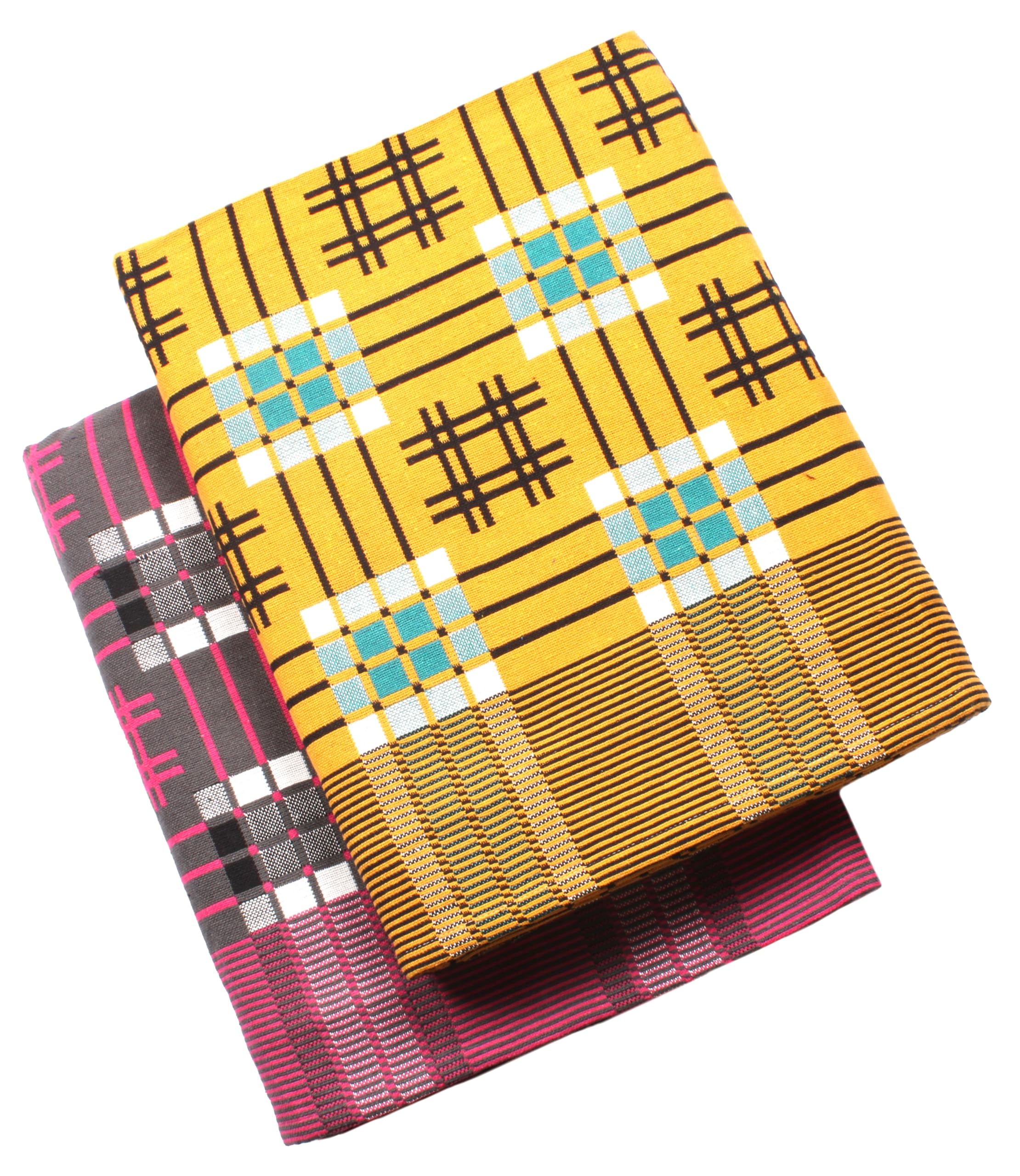 Sharan Elegance 100% Pure Cotton Blanket/Reversible Cotton Blanket/AC Comforter/Elegant Checks Design Single Size Daily use (60inch x 90 inch) Set of 2 (Pink-Yellow)-image-39