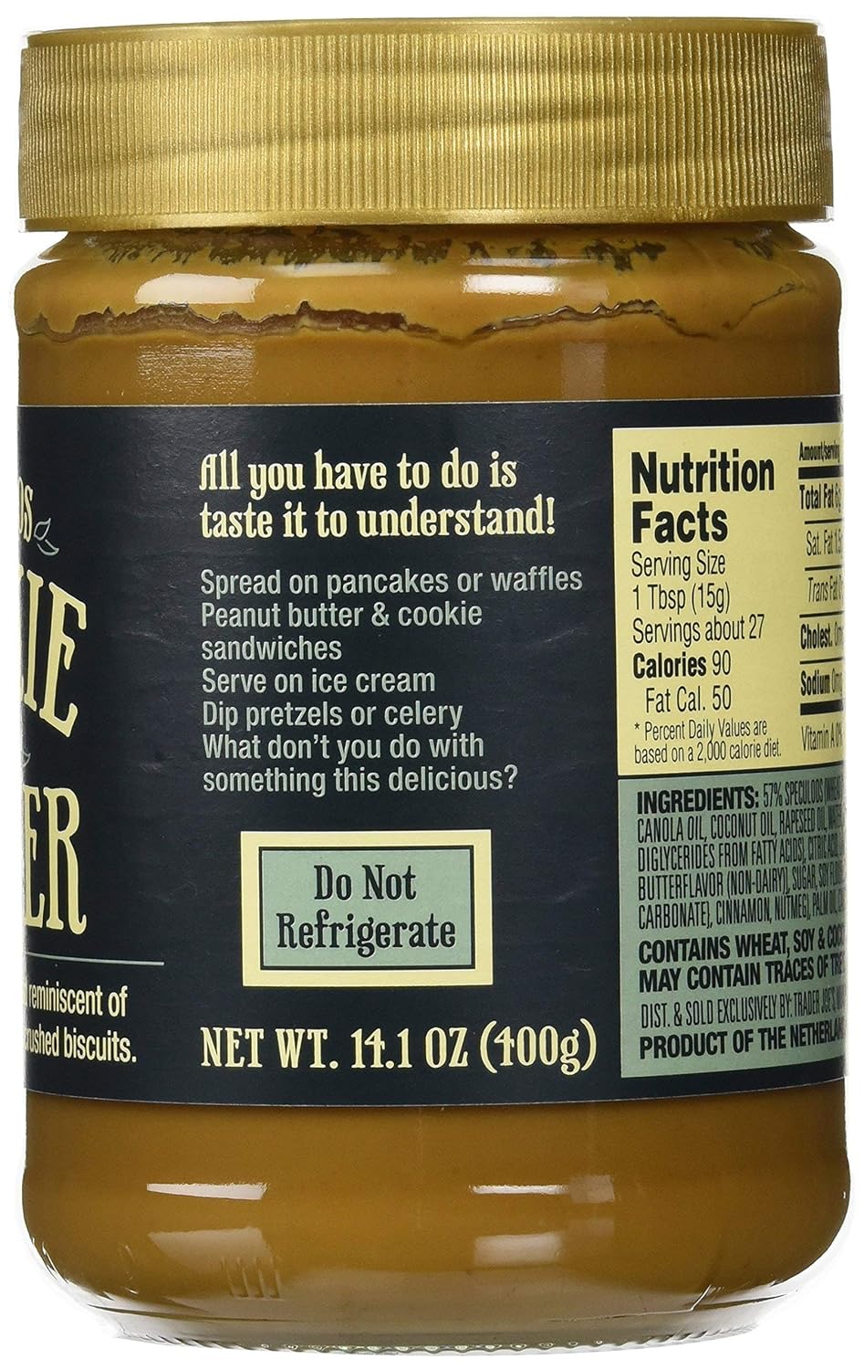 Trader Joe's Speculoos Cookie Butter 14.1 Oz (Pack of 4)
