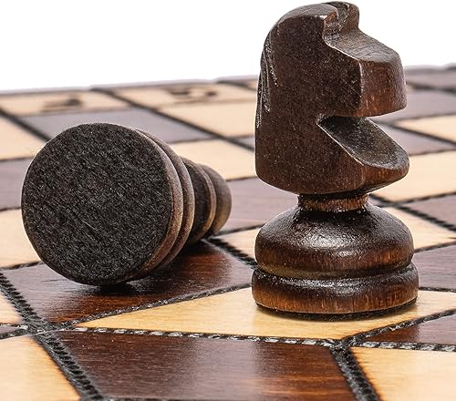 Miniatura 7 de Ajedréz de madera para tres jugadores, 11 pulgadas