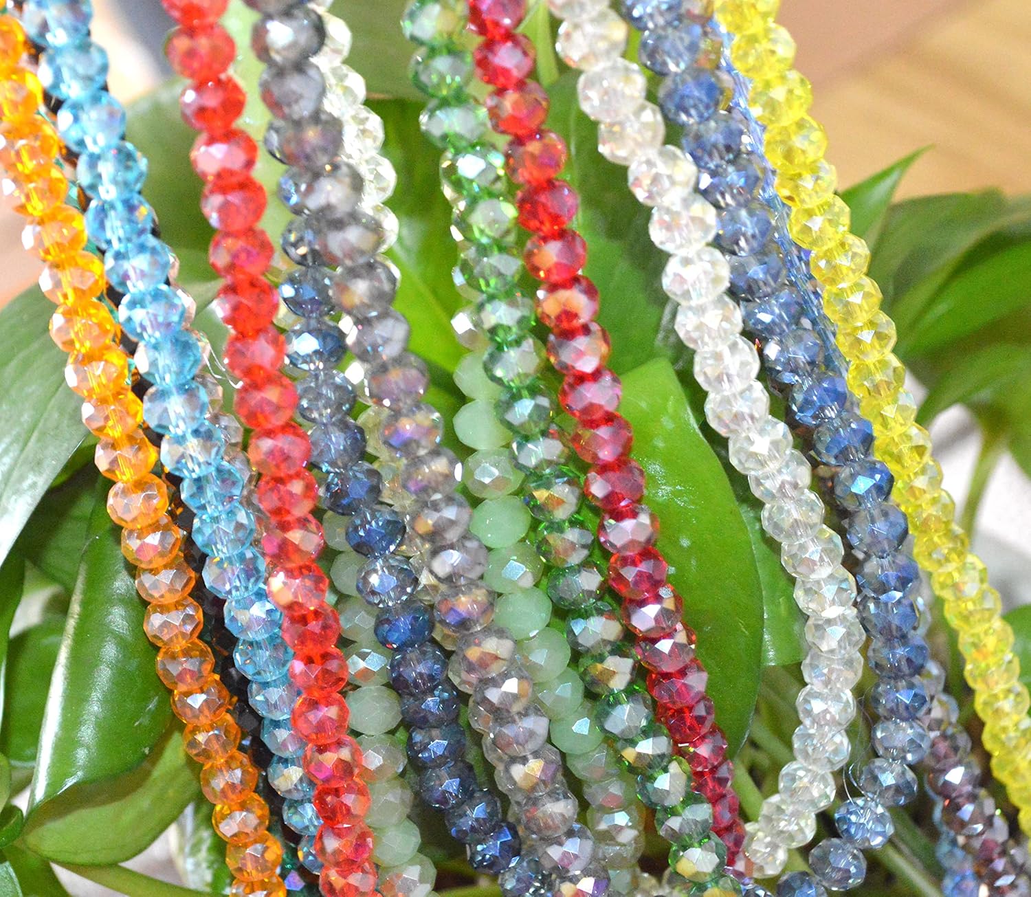 Catotrem 8mm Briollete Rondelle Crystal Glass Beads Faceted Crystal Beads for Jewelry Making Assorted Color(1020pcs) - Image 3