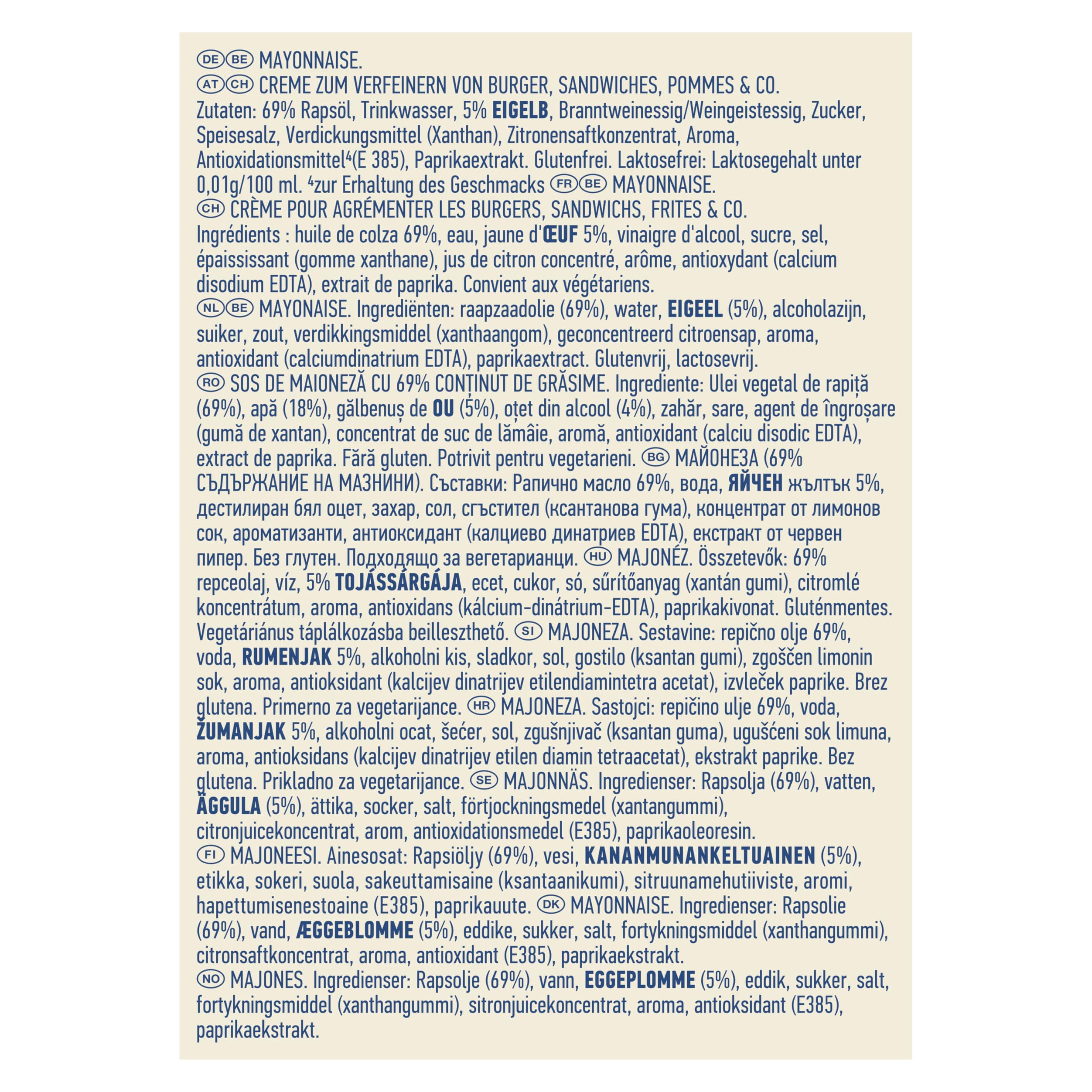Hellmann's Mayonnaise Seau 5l