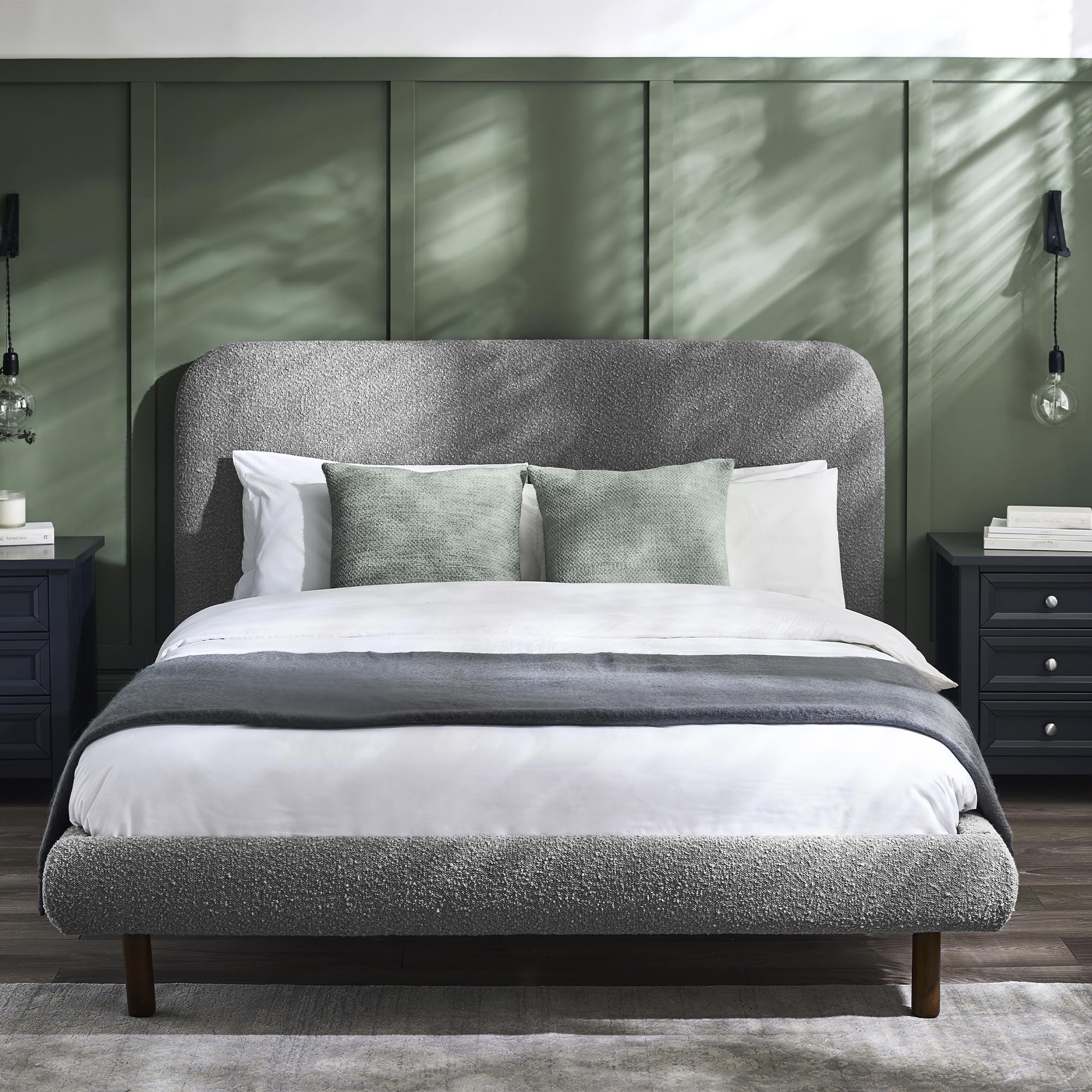 Julian Bowen Hannah Double Upholstered Bed - Grey