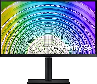 شاشة سامسونج ليد بدقة QHD مقاس 24 بوصة (61 سم) بمنفذ USB نوع C ودعم HDR بمليار لون للعناية بالعين وتقنية AMD فري سينك وتصميم بدون حواف وحامل بارتفاع قابل للتعديل وتوفير الطاقة