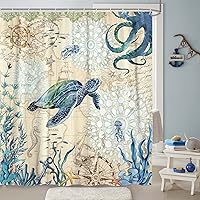Vista 15 de Aipon Cortina de ducha verde de mediados de siglo para baño, cortina de ducha abstracta bohemia de tela moderna impermeable (72 x 72 pulgadas, verde)