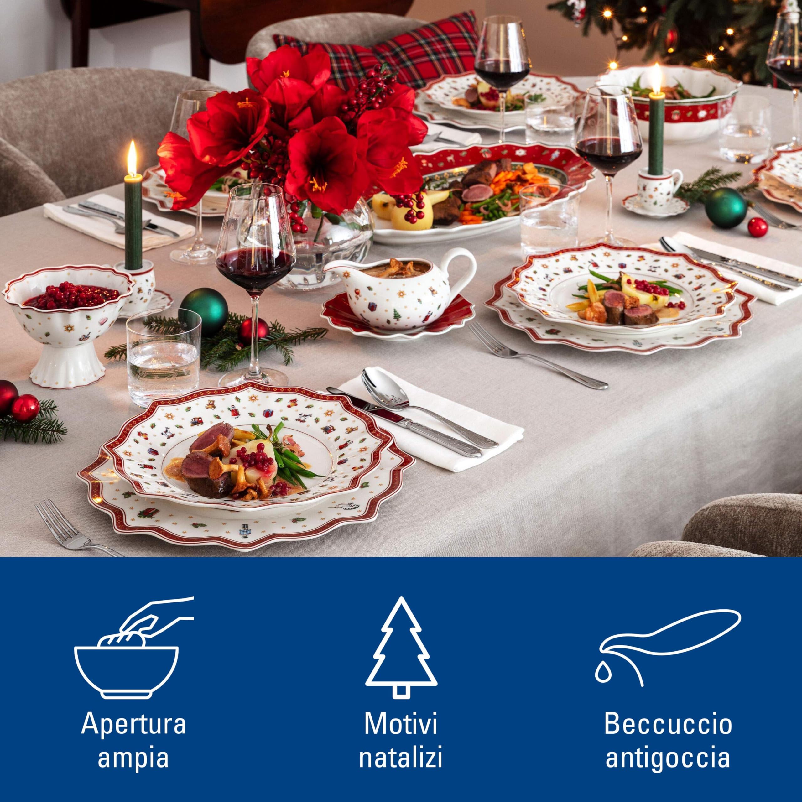 VILLEROY & BOCH Toy's Delight Salsiera con Piattino 250ml Porcellana Tavola di Natale