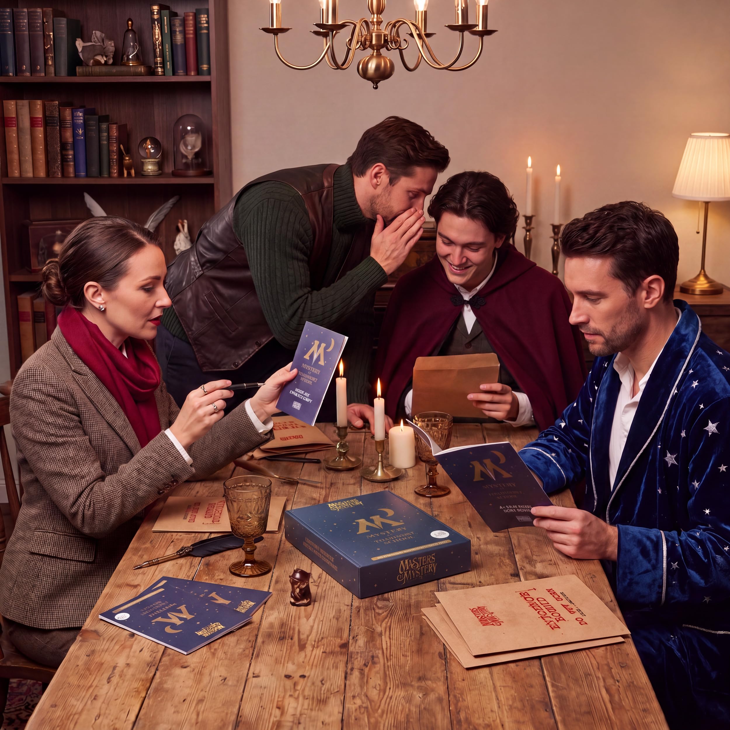 Masters of Mystery Wizarding Murder Mystery Dinner Party Game - Magical School Whodunnit Party Game para adultos - 4-20 jugadores