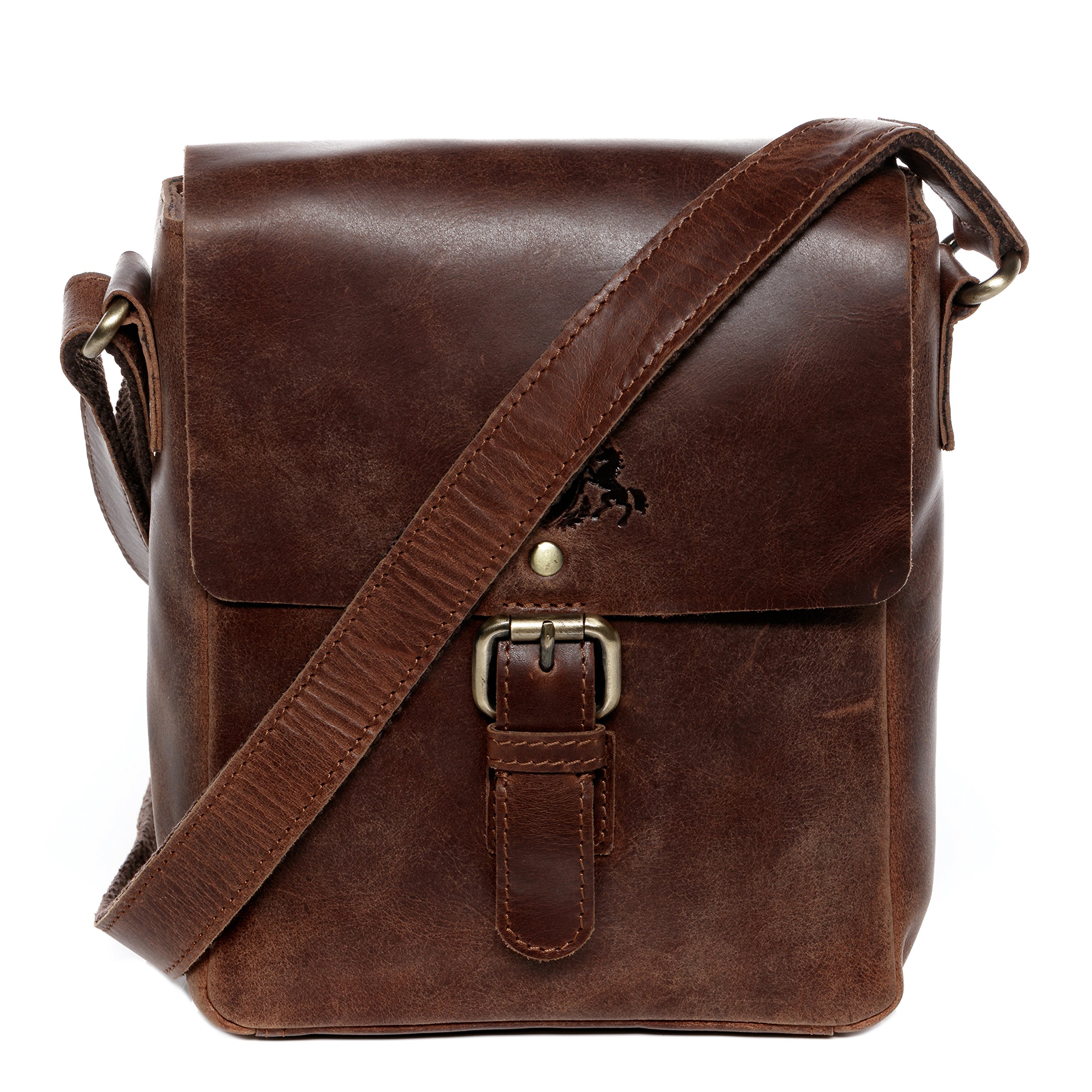 erlesenes lederetasche für männer und frauen mit shoulder strap und laptop fach