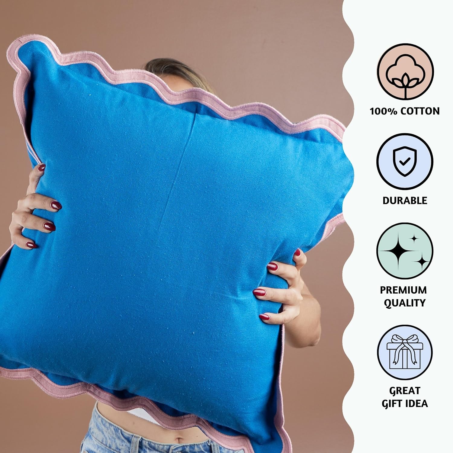 Folkulture Cotton Throw Pillow Covers 20x20, Set of 2 - Image 2