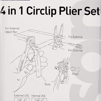 Rolson Four Head Circlip Pliers Set