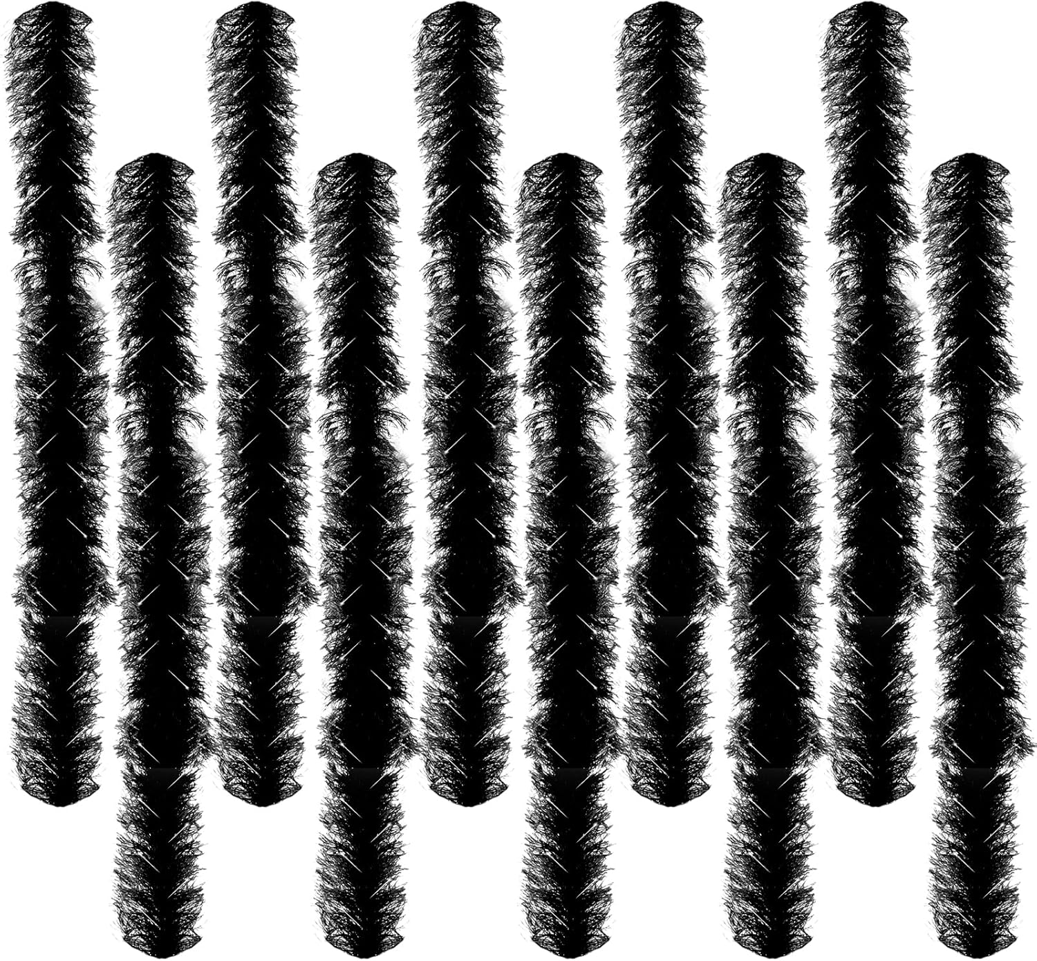 10 pcs Feather Boas 5ft Artificial Fluffy Boas Colorful Feather Boas Set for Women Costume Halloween Wedding Christmas