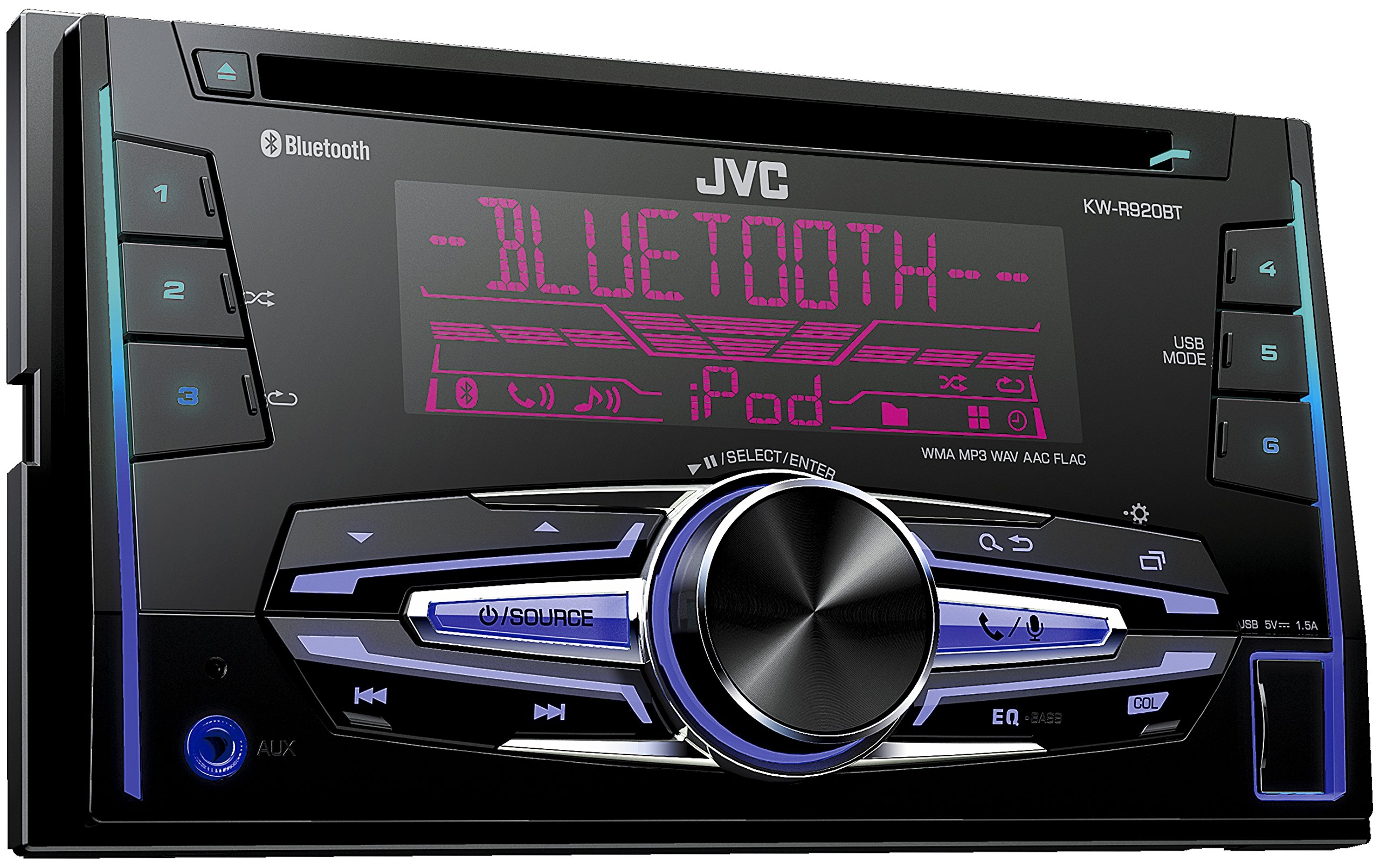 JVC CD Receiver with Bluetooth Wireless Technology and Front USB