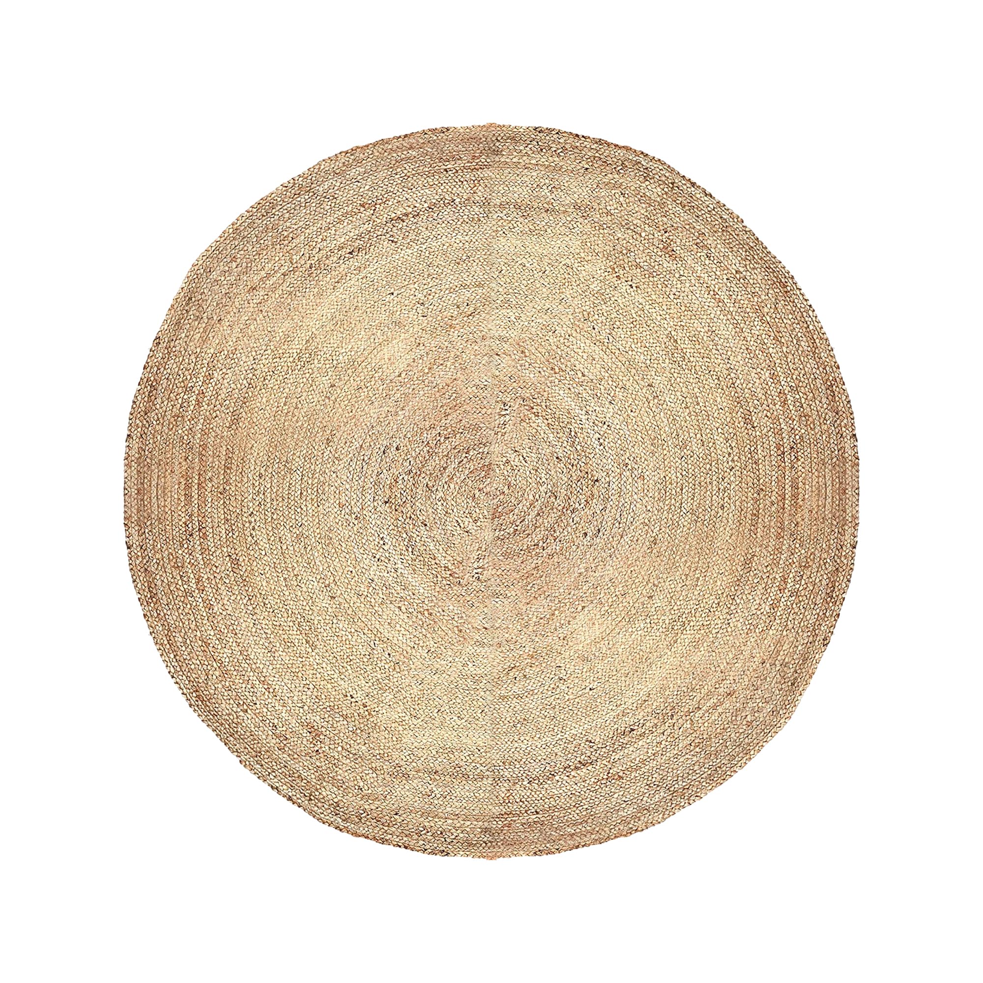 ETHNICITI Alfombra redonda de yute suave natural de estilo trenzado, reversible, para cocina, pasillo, dormitorio, salón, comedor, estudio, lavadero, mascotas, yoga, meditación, picnic, mesa de café,