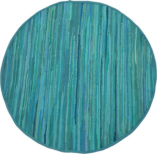 Miniatura 44 de Alfombra de trapo 100% algodón de 2 x 3 pies, lavable multicolor, alfombra Chindi tejida a mano y reversible para sala de estar, cocina, entrada