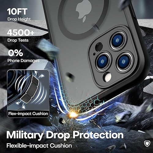 Miniatura 7 de ImpactStrong Protector magnético diseñado para iPhone 14 Pro protección de cámara prueba de caídas de grado militar compatible con MagSafe Funda