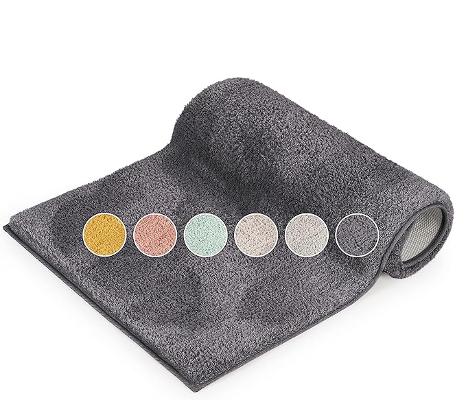 Blumtal Badvorleger Set 2-tlg. - 100% Baumwolle Badezimmerteppich 50x80 Cm OEKO-TEX