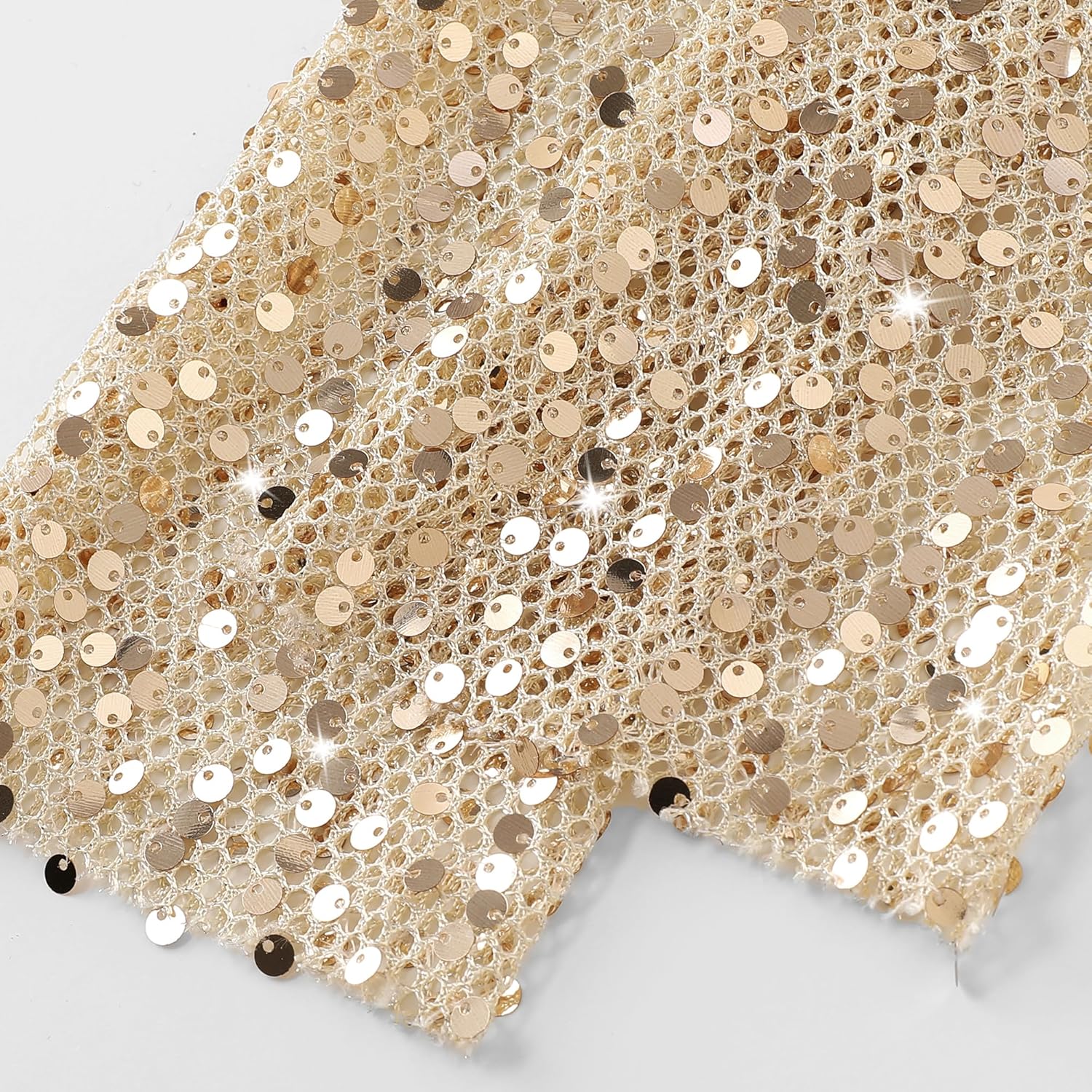 BABEYOND Opera Gloves for Women - Long Fingerless Sequin Sparkling Glitter Gloves Tea Party Stretchy Adult Size Elbow Length - Image 5