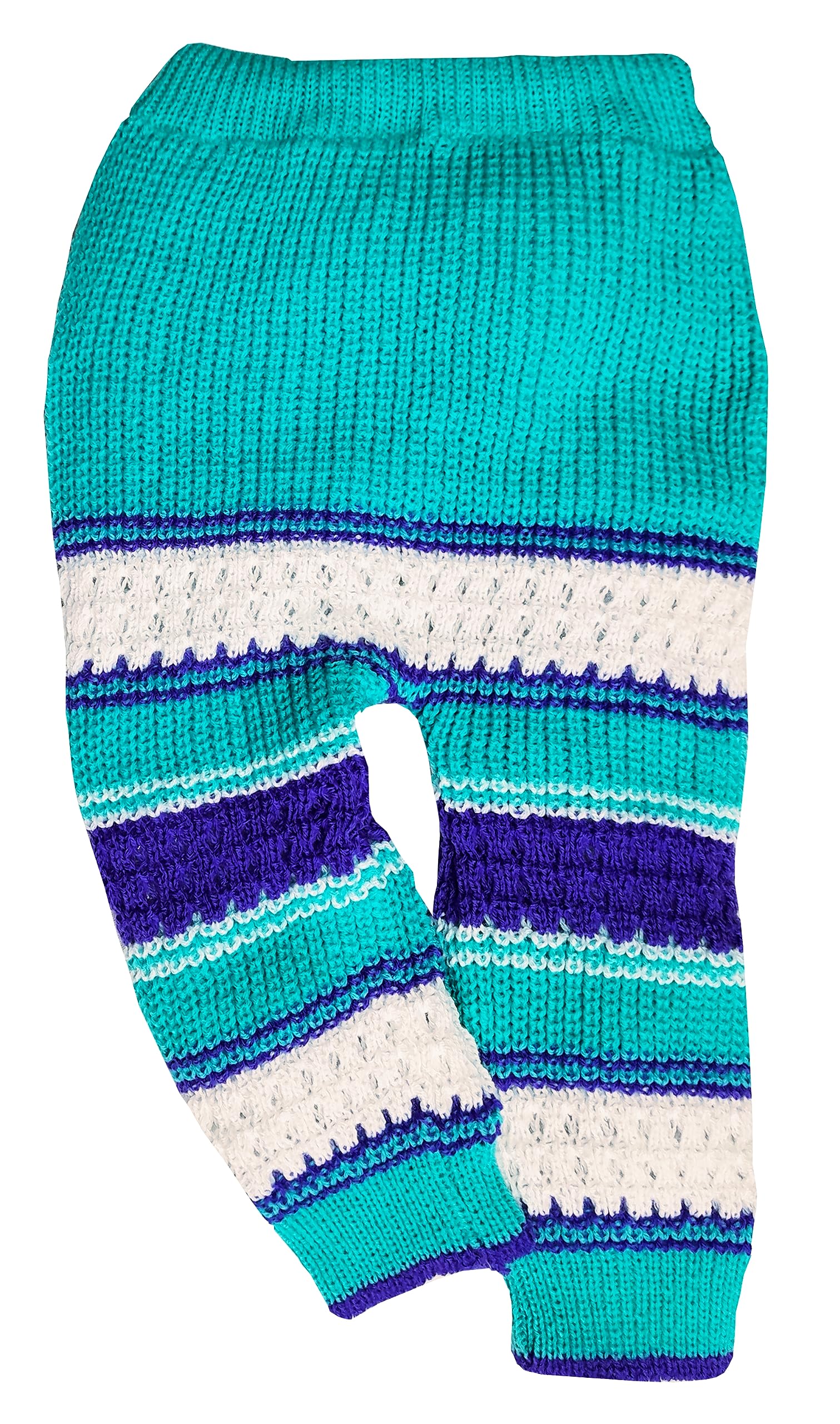 little PANDA Baby Sweater for Baby Boys & Baby Girls Woollen Full Sleeves, V Neck Sweater Top, Bottom, Cap & Booties Set (6-12 Months, Green) - Image 4 thumbnail