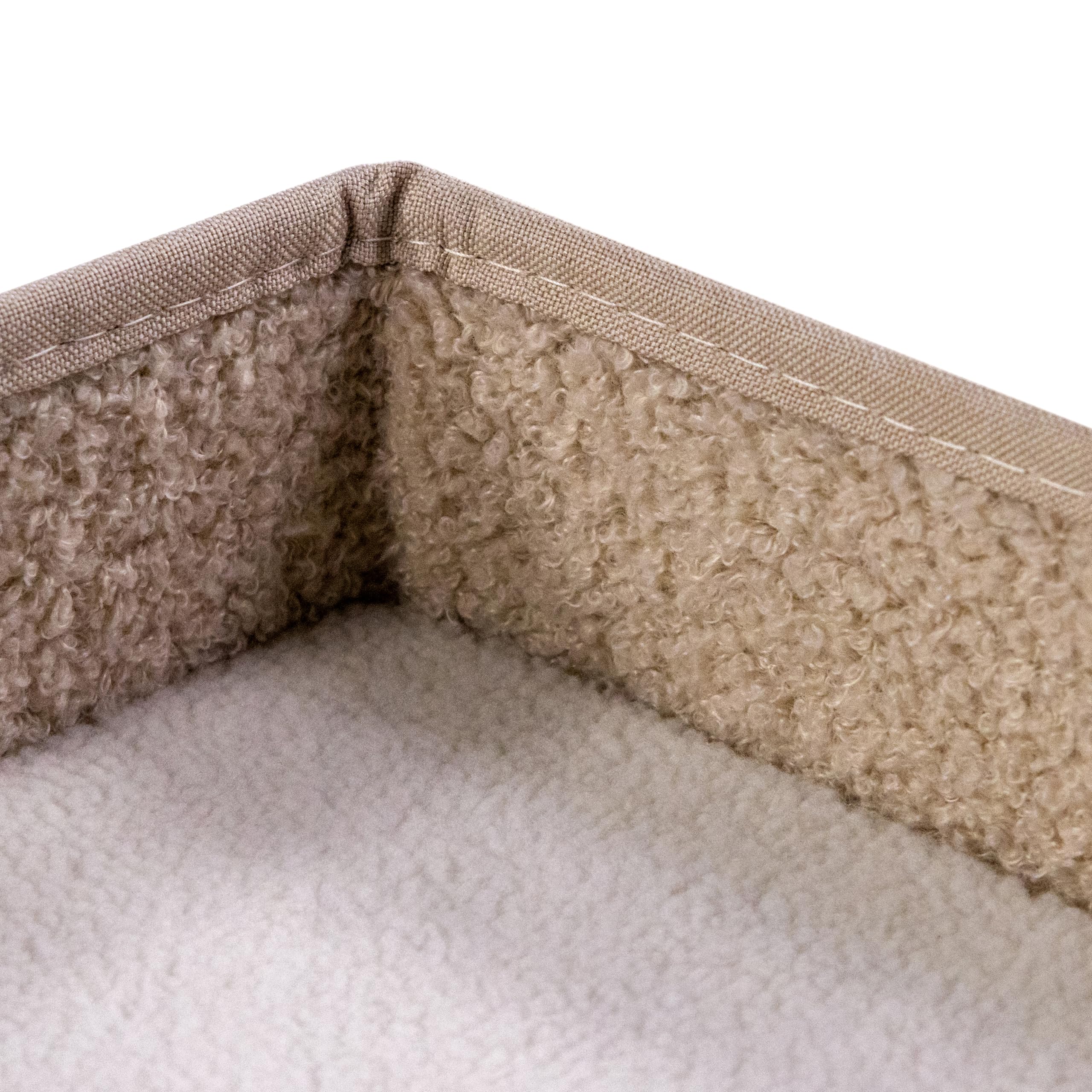 Pawy EB Niche pliable pour chat d'intérieur avec planche à gratter et balle de jeu, grande surface de couchage, beige, 62 x 41 x 33 cm