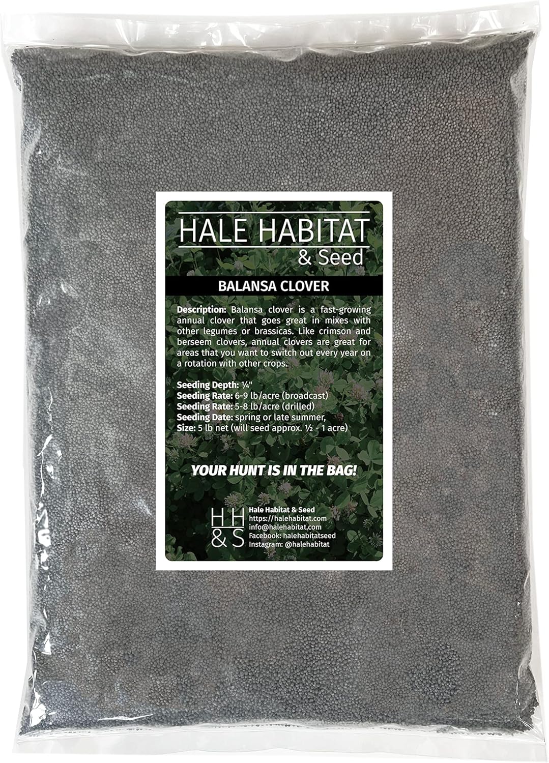 Hale Habitat & Seed Balansa Clover Food Plot Seed, 5 lbs