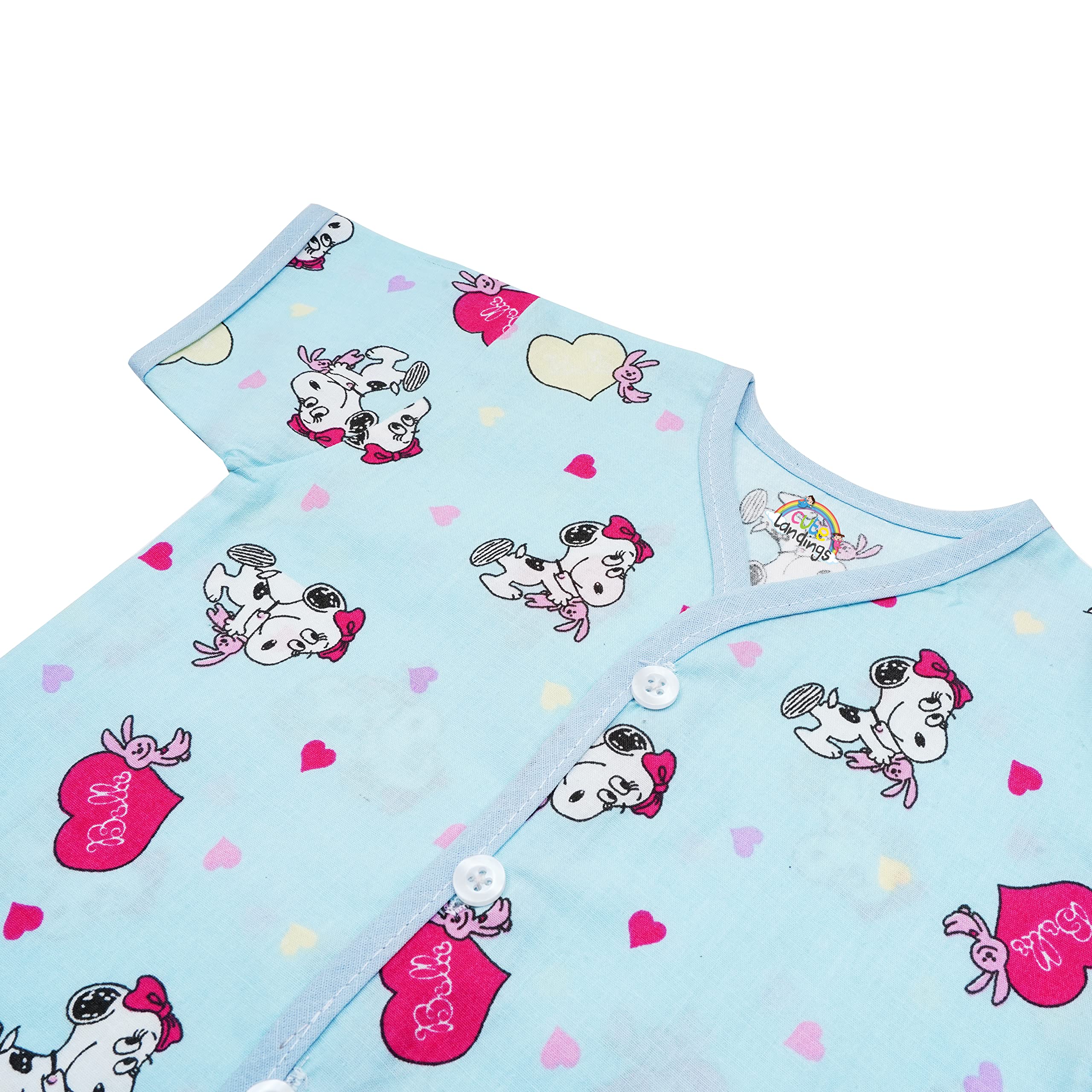 CUTE LANDINGS New Born Baby Soft Pure White Cotton Jhabla/Shirt/Tops (3-6 Months (with Sleeves)) 3