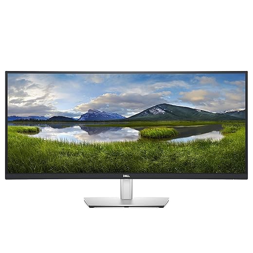 Dell 34 Inch Ultrawide Monitor, WQHD (Wide Quad High Definition), Curved USB-C Monitor (P3421W), 3440 x 1440 at 60Hz, 3800R Curvature, 1.07 Billion Colors, Adjustable, Black