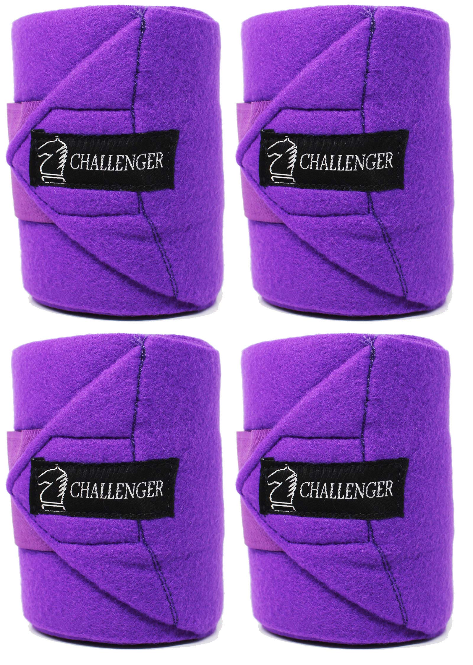 CHALLENGER 10ft Horse Grooming Leg Polo Wrap Set of 4 Soft Fleece 95R