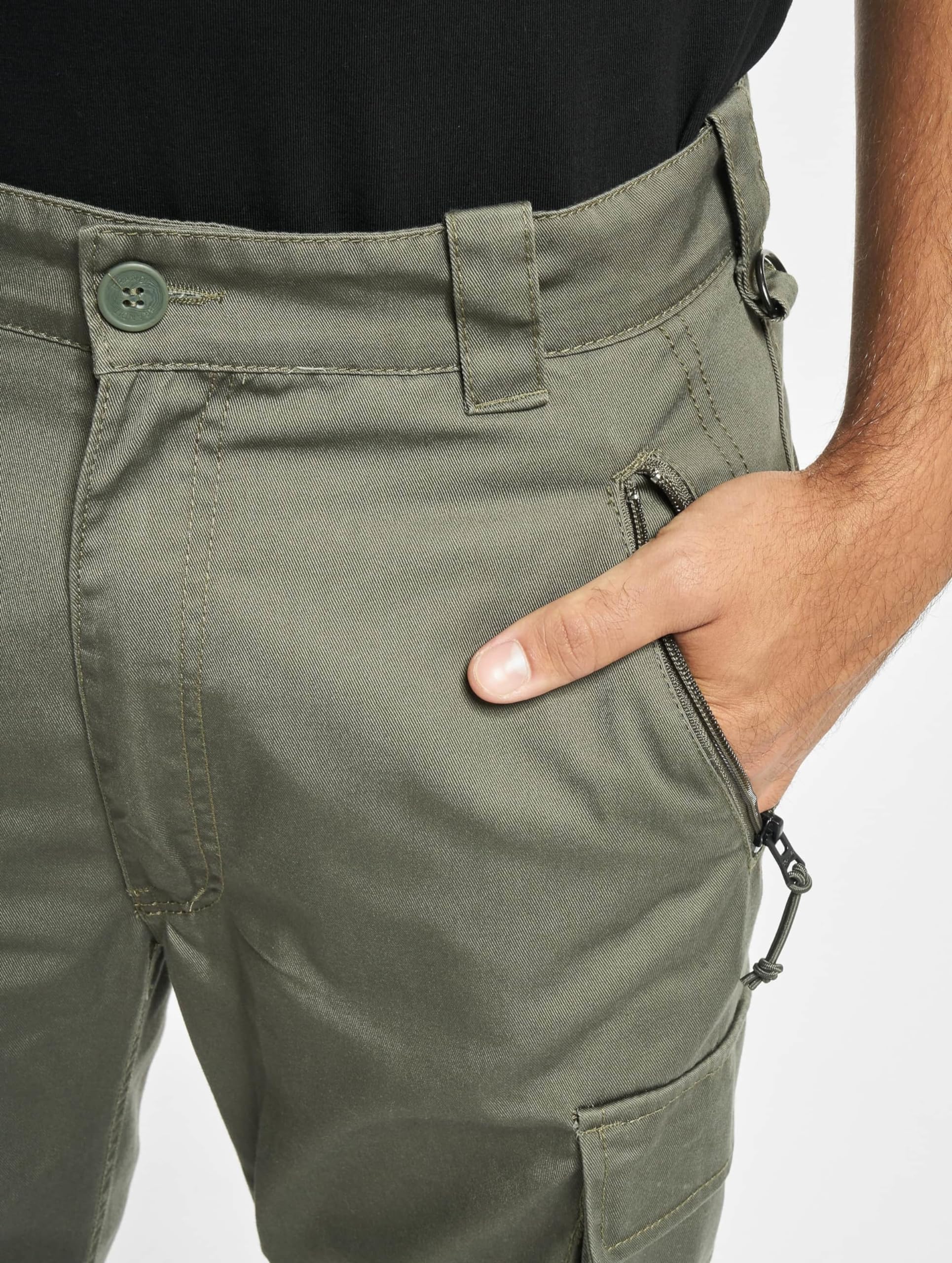 Brandit Savannah Uomo Pantaloni Modello Cargo Nero Straight
