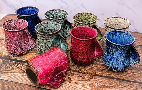 Miniatura 6 de Taza calentadora de manos de cerámica de 18 onzas, taza de café, taza de té, mantiene tus manos calientes, cómodo calentador de manos, apto para