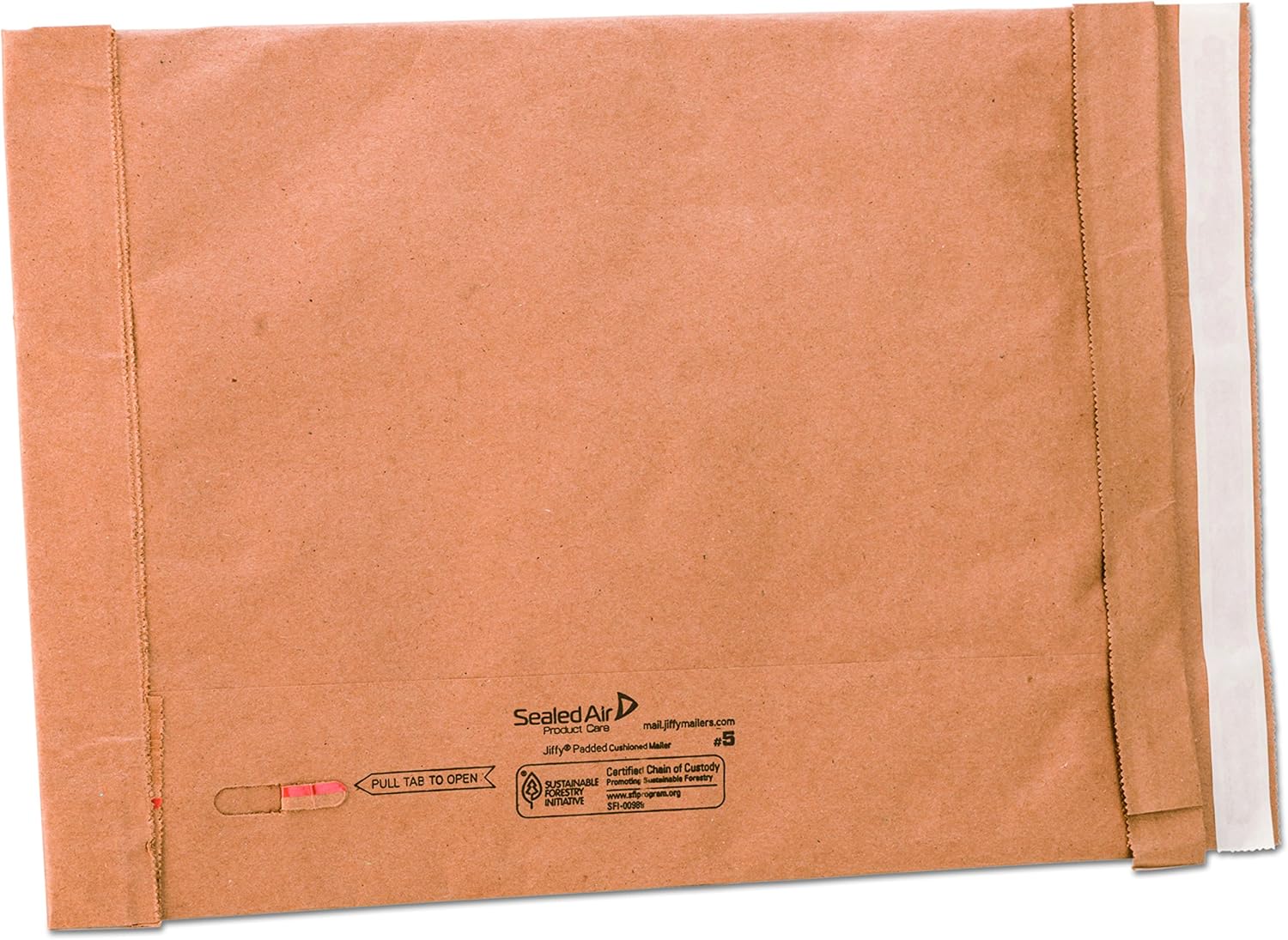 Sealed Air 65179 Jiffy Padded Self Seal Mailer, #5, 10 1/2 x 16, Natural Kraft (Case of 25)