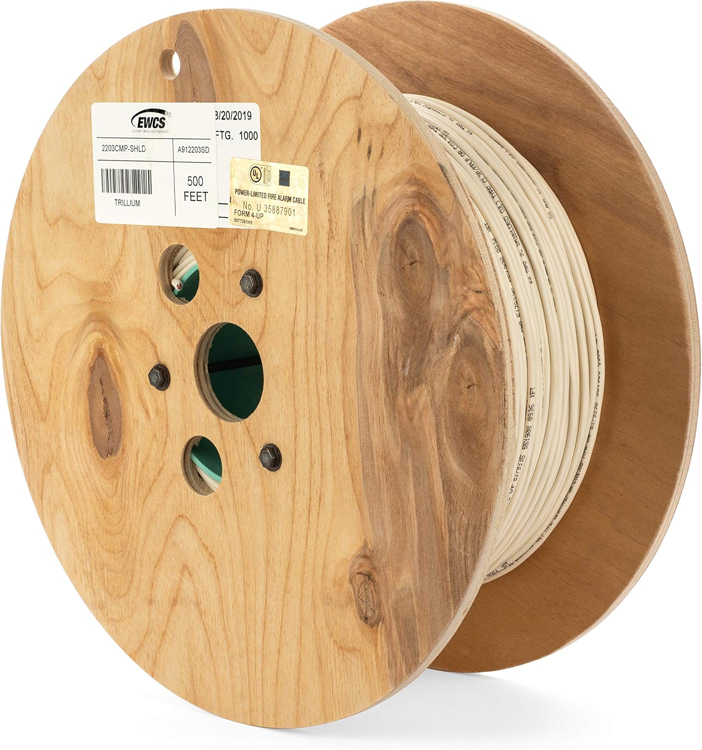 22 AWG 3 Conductor (UL) Certified 100% Copper Type CMP Plenum Rated Shielded Sound & Security Cable - 500 Feet